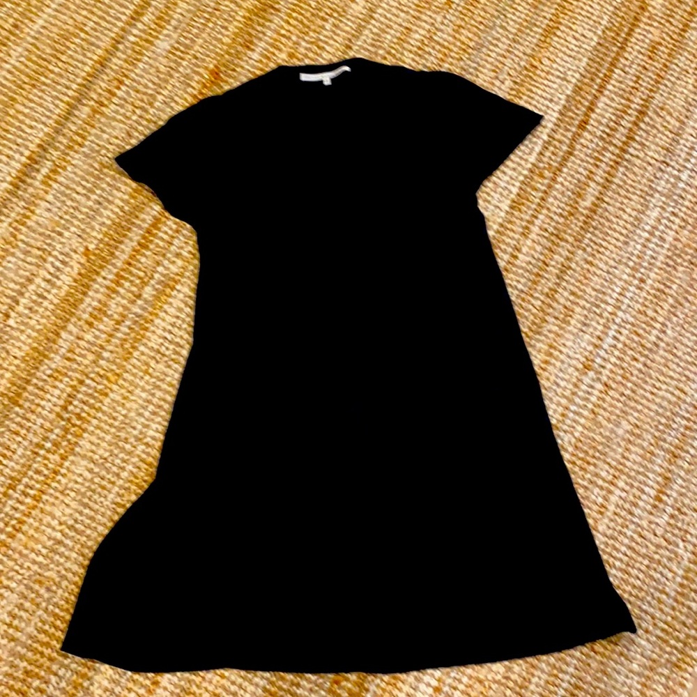 Rachel Roe Black Draped Dress with Pockets